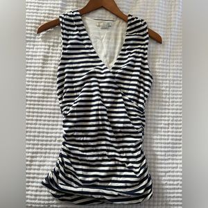 Boden blue & white striped sleeveless top